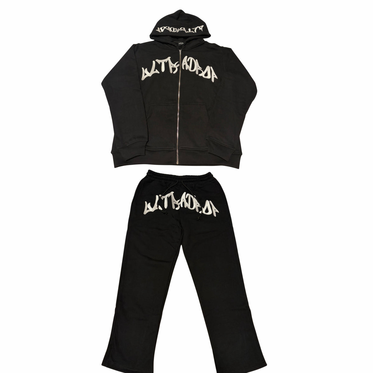 UltraDrop Black Zip-Up Hoodie & Baggy Pants