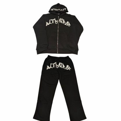 UltraDrop Black Zip-Up Hoodie & Baggy Pants