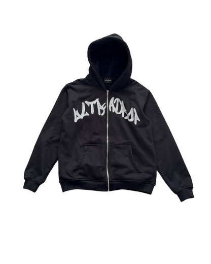 UltraDrop Black Zip-Up Hoodie & Flared Pants