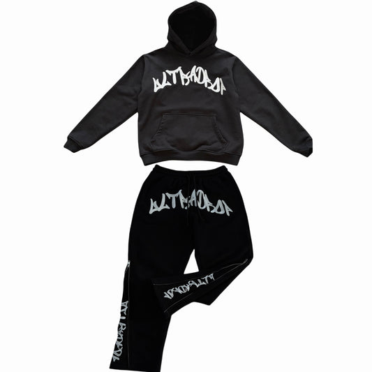 UltraDrop Black Pullover Hoodie & Flared Pants