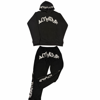 UltraDrop Black Pullover Hoodie & Flared Pants