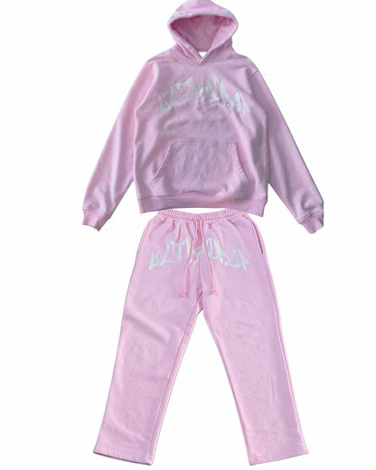 UltraDrop Pink Pullover Hoodie & Baggy Pants