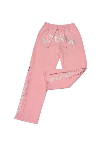 UltraDrop Pink Pullover Hoodie & Flared Pants