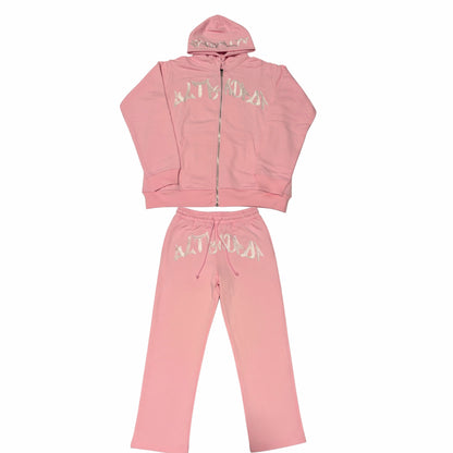 UltraDrop Pink Zip-Up Hoodie & Baggy Pants