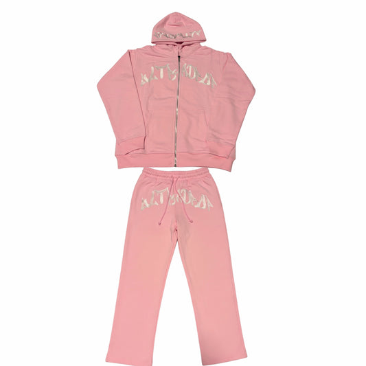 UltraDrop Pink Zip-Up Hoodie & Baggy Pants