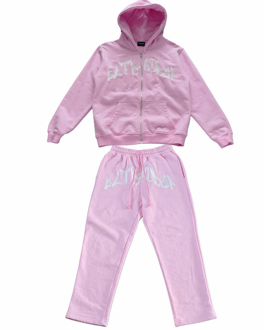 UltraDrop Pink Zip-Up Hoodie & Baggy Pants
