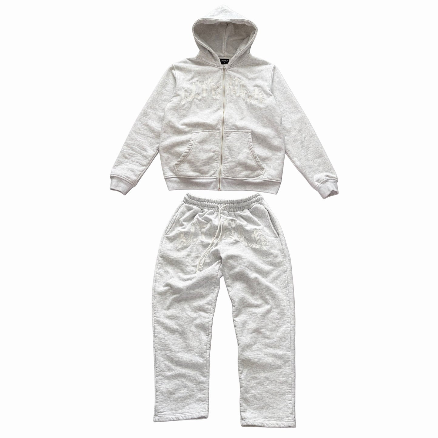 UltraDrop Grey Zip-Up Hoodie & Baggy Pants