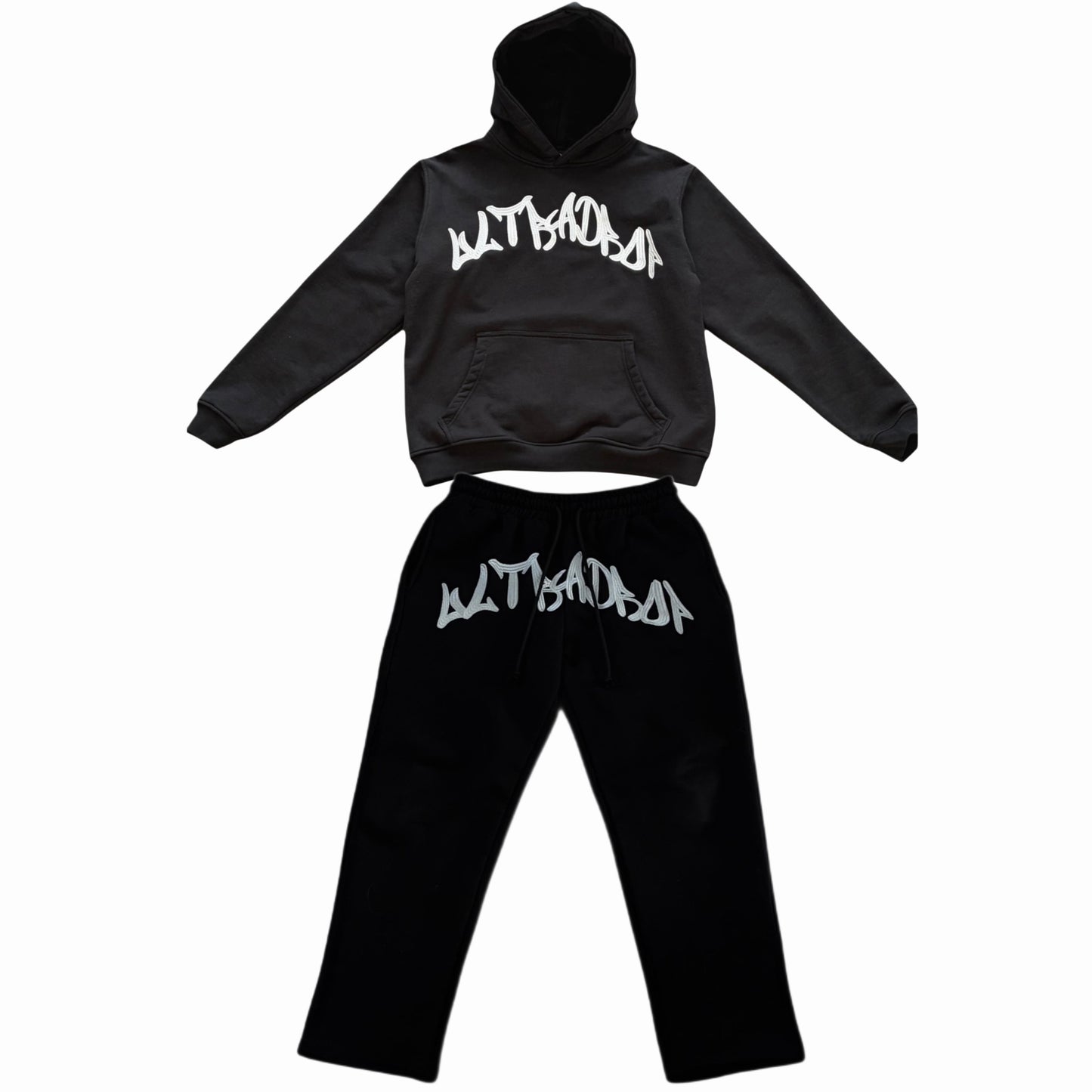 UltraDrop Black Pullover Hoodie & Baggy Pants