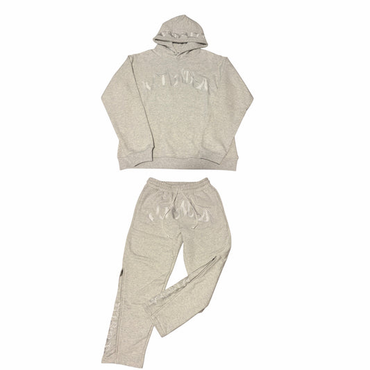 UltraDrop Grey Pullover Hoodie & Flared Pants