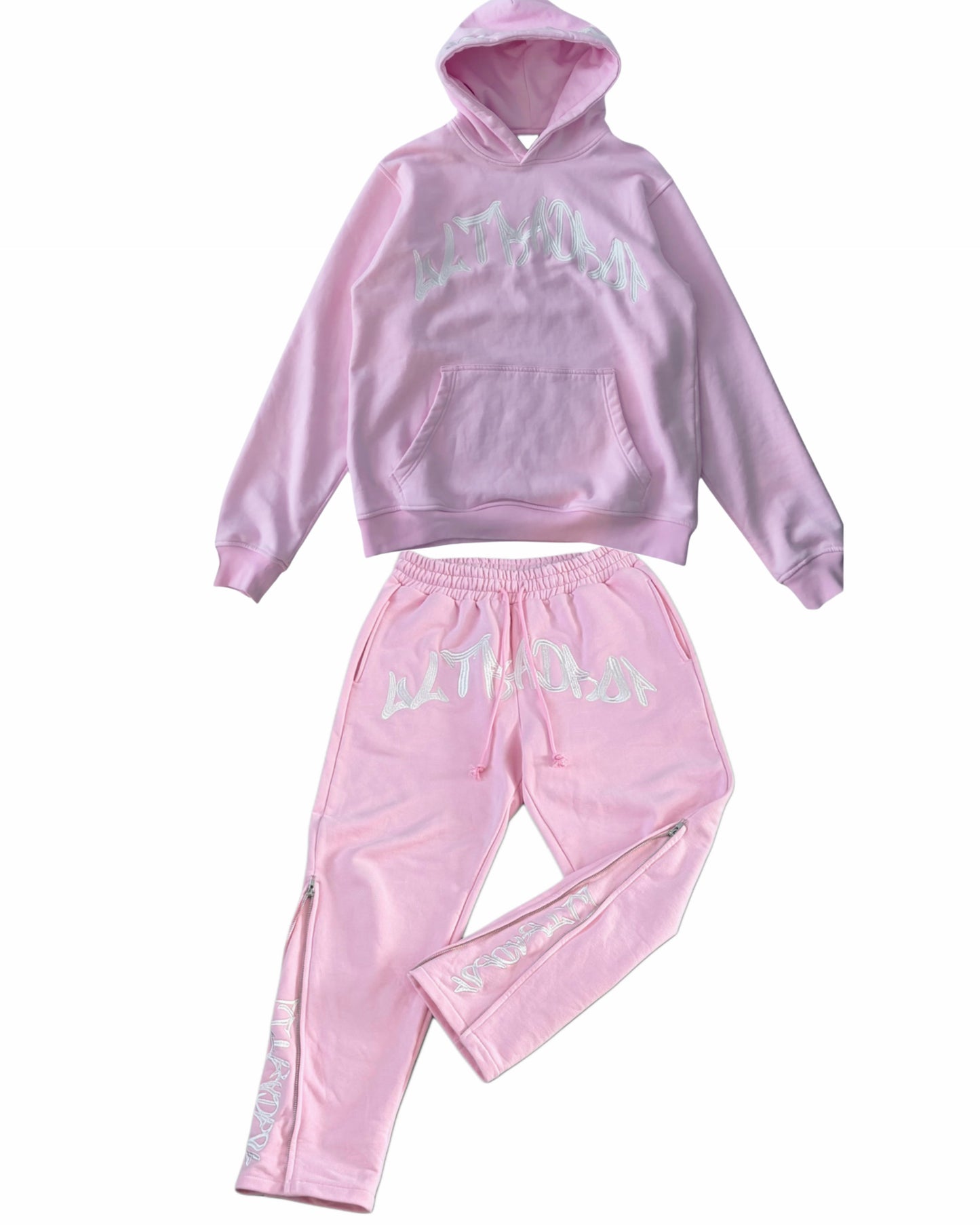 UltraDrop Pink Pullover Hoodie & Flared Pants