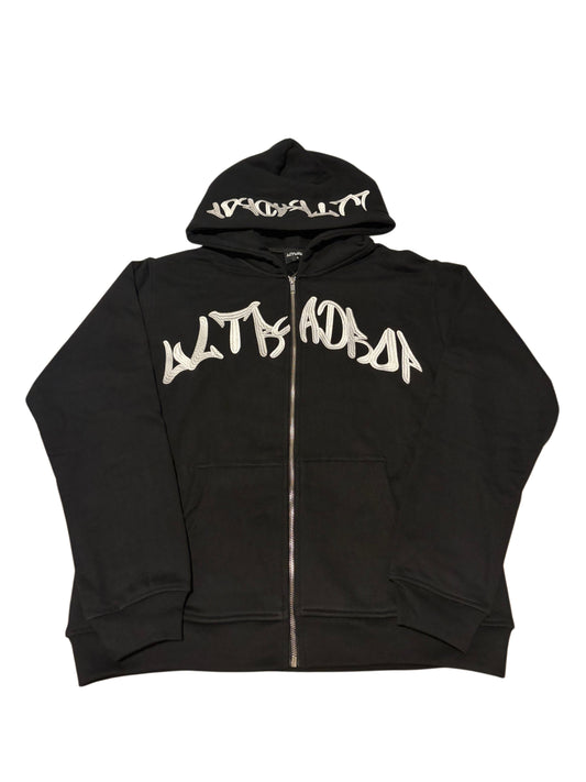 UltraDrop Black Zip-Up Hoodie